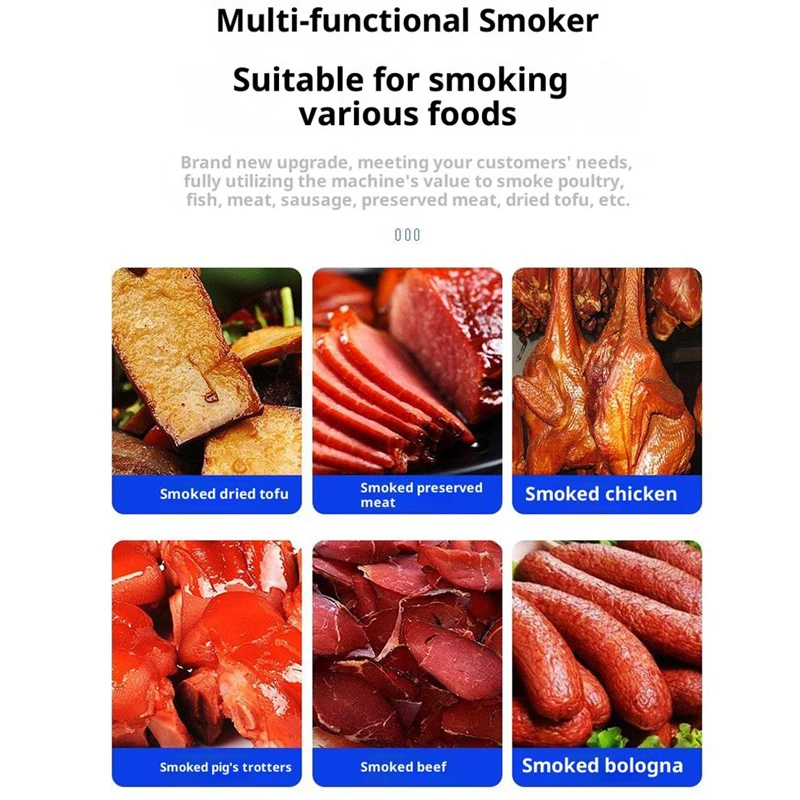 Automatic Gas-Powered Meat Smoker Machine Catfish Smoking Oven for Chicken Fish Smokehouse Manufacturing Plant