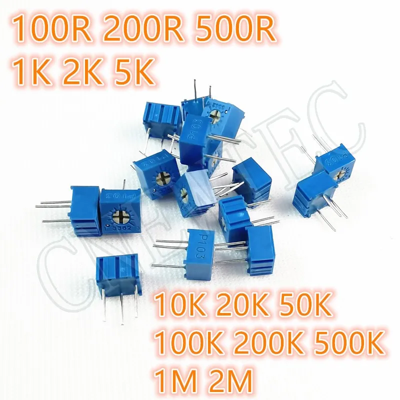 3362P Series Resistance 101 201 501 102 202 502 103 Trimpo Trimmer Potentiometer 3362 100R 500R 1K 2K 5K 10K 20K 50K 100K 2M
