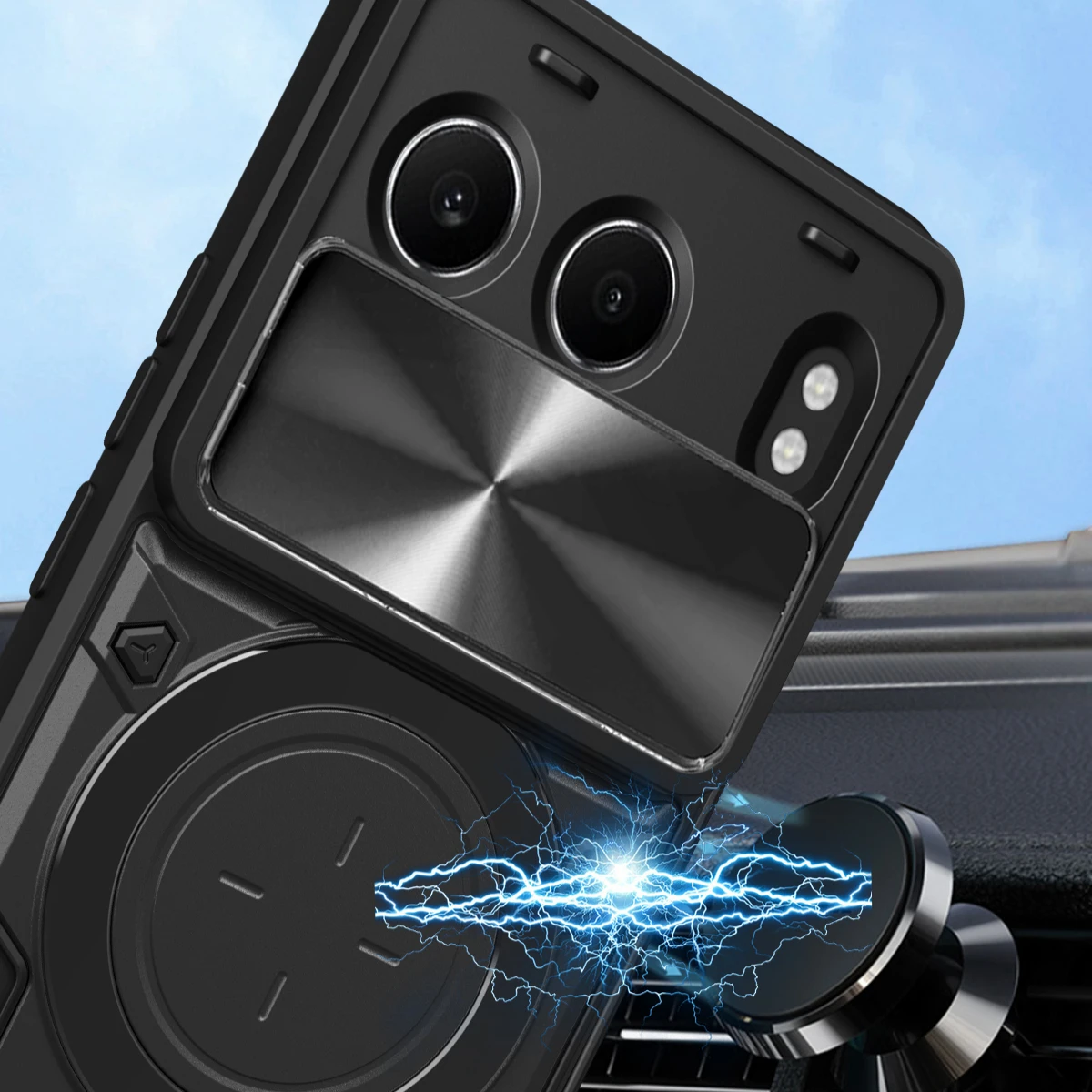OnePlus Nord 4 5G 케이스 슬라이더 렌즈 보호 충격 방지 Funda Coque Capa 용 킥 스탠드 갑옷 보호 커버
