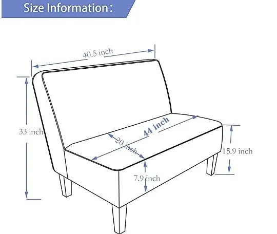 ifestyle Solutions Taryn Sofa with Rolled Arms, Dark Gray Fabric