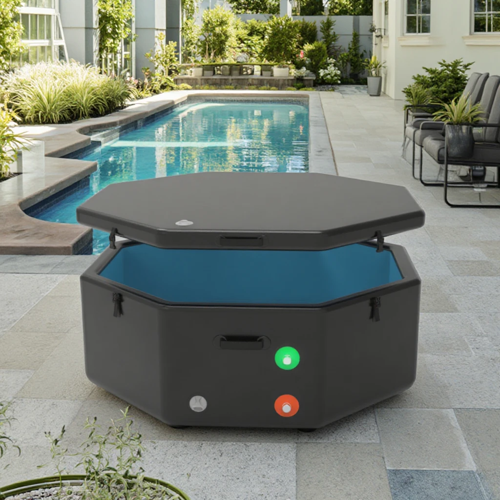 CHILLMEND Custom Size Portable Inflatable Ice Bath Tub Octagon Hot Tub Multi-Layered Portable Cold Plunge with Cover