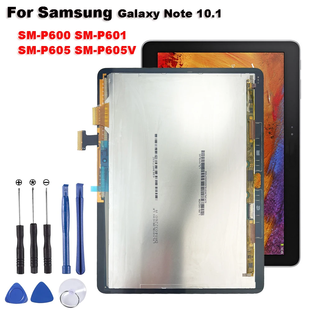 Orig For Samsung Galaxy Note 10.1 Edition SM-P600 SM-P601 SM-P605 P605V LCD Display Touch Screen Digitizer Glass Assembly Repair