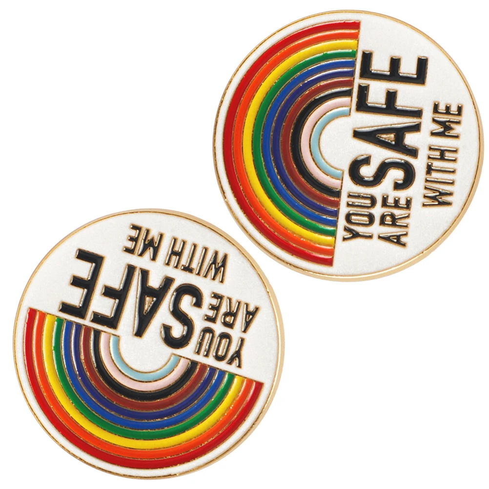 

2pcs Rainbow Enamel Pins Metal Brooch For Women Pride Lapel Pin Decorative Clothes Accessories Jackets Backpacks Hats