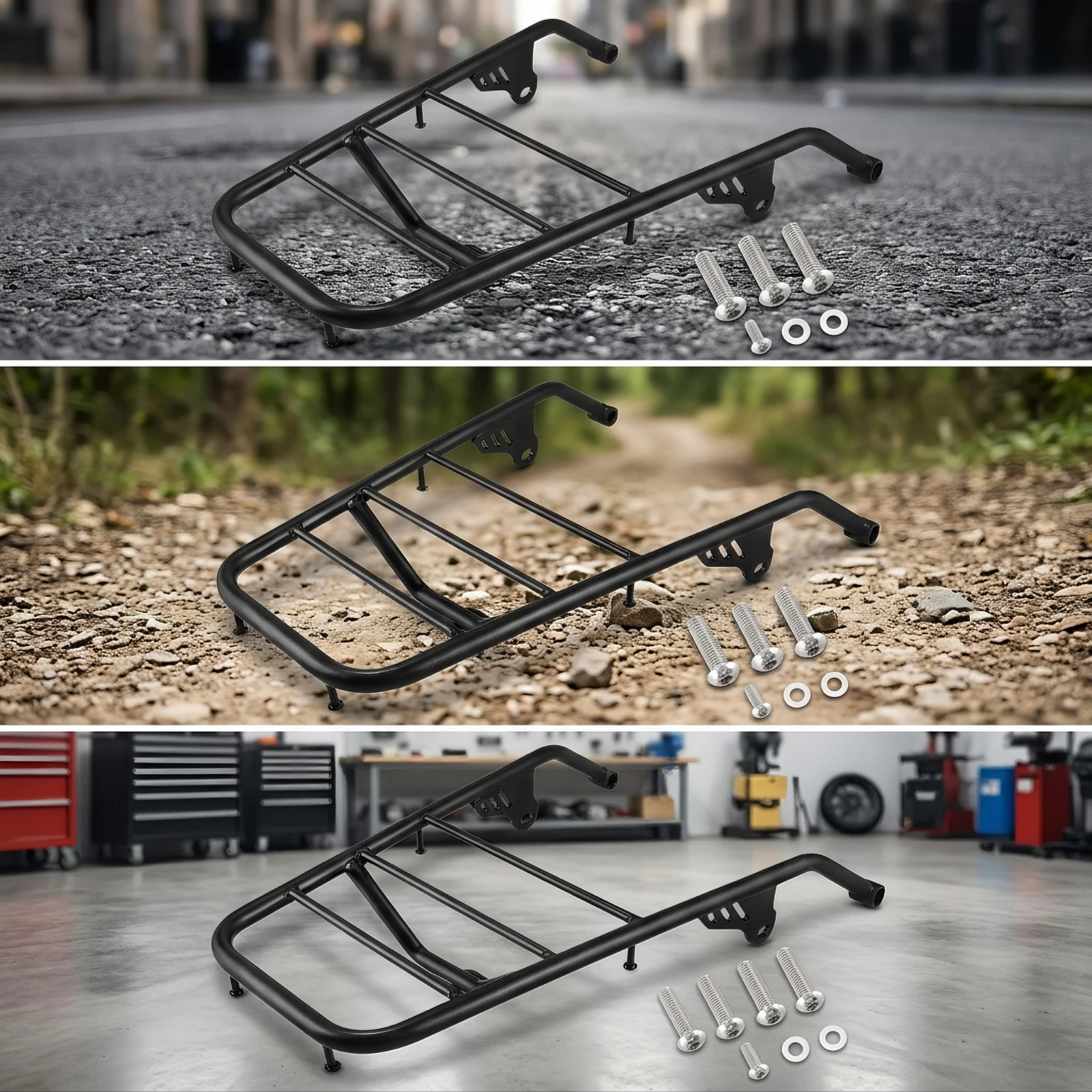 Motorcycle Luggage Rack Compatible Rear Luggage Rack Tube-Style Long-Lasting for Motorcyclists, Daily Commuting view 5