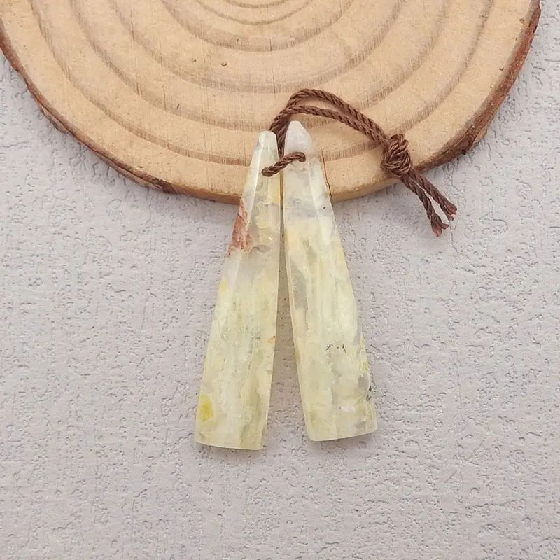 Semi-precious Stone Jewelry,Gift,Natural Yellow Opal Fashion Earring Beads,For Women Jewelry Making DIY