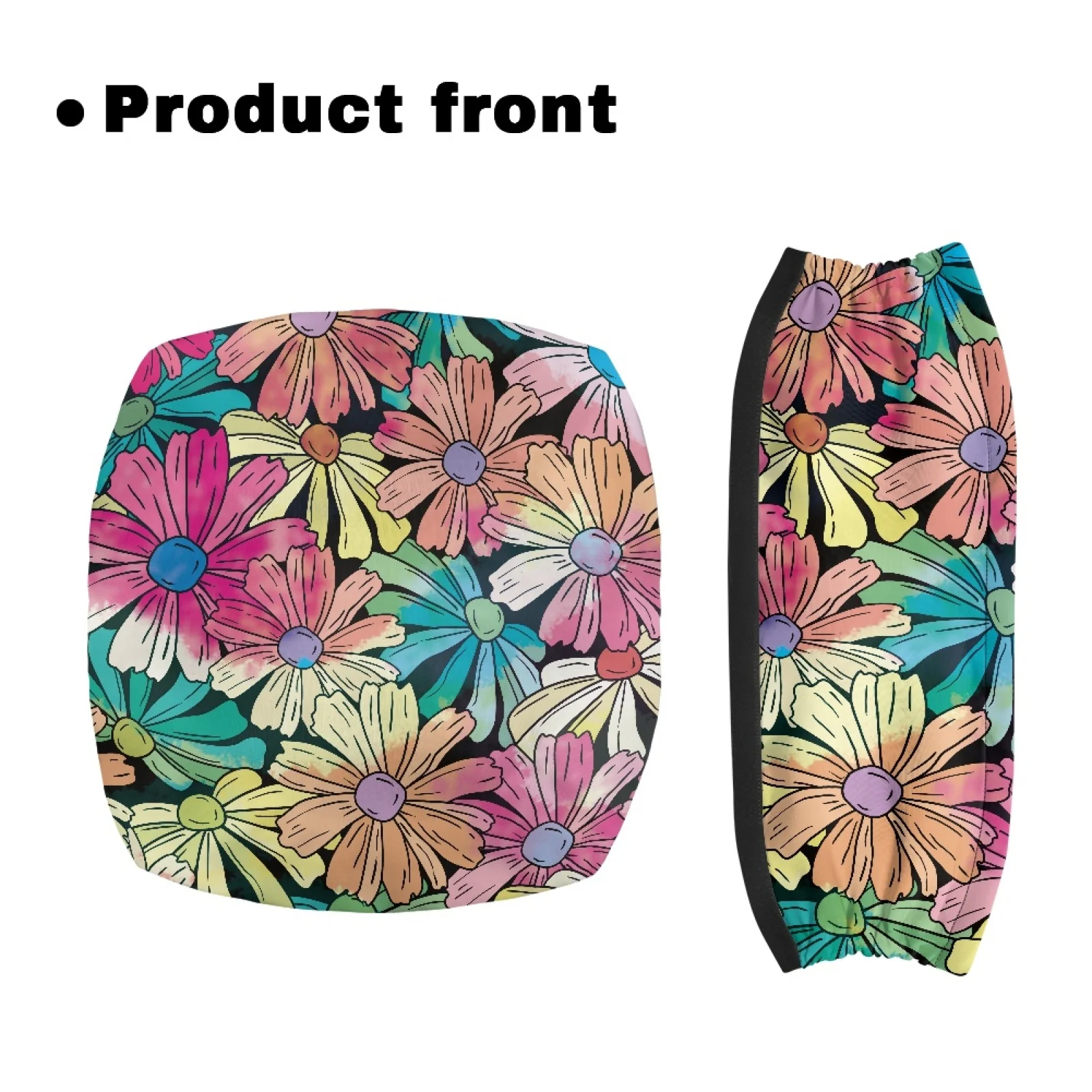 Coloranimal Watercolour Daisies 2 Pcs Rollator Seat Cover Polyester Walker Cover for Ladies