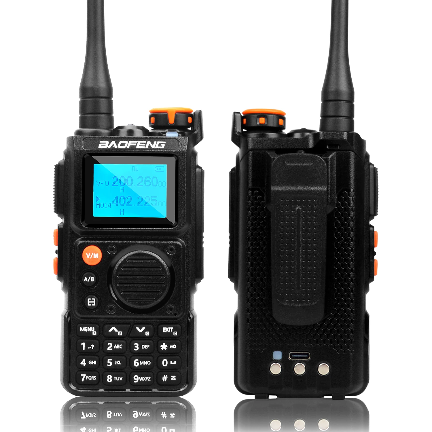 Baofeng Walkie Talkie K6 Aircraft Multi-Band 999Ch 5W 1.44\