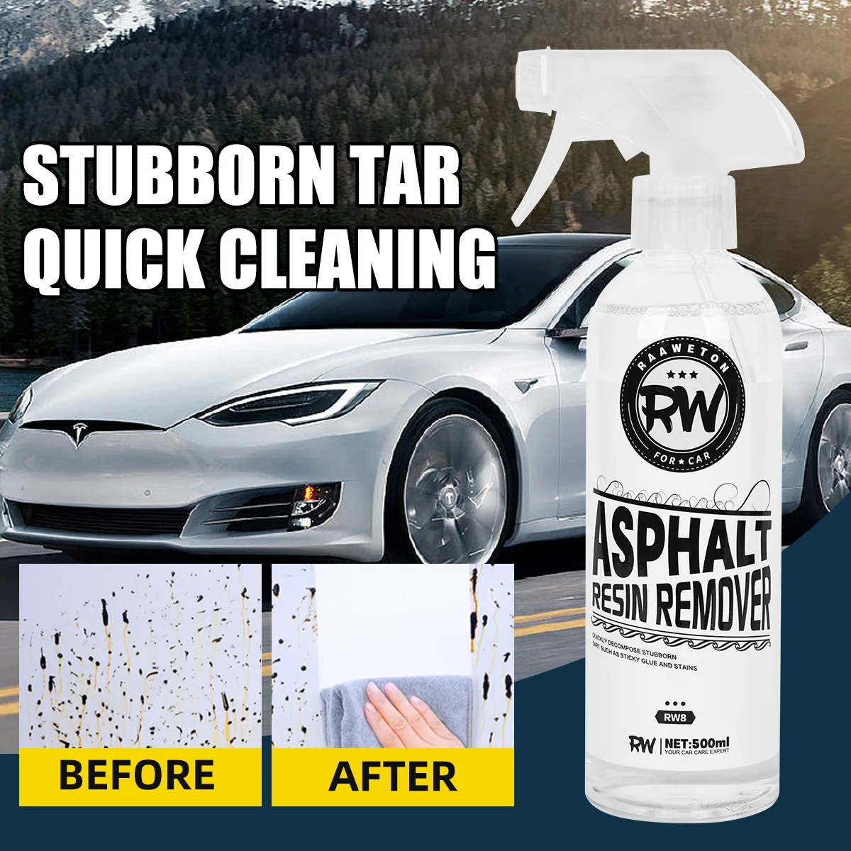 Concentrated Asphalt Remover Eliminates Tar Dead Bugs Adhesive Residue Safe Cars Trucks Motorcycles RVs More Refurbishing Agent