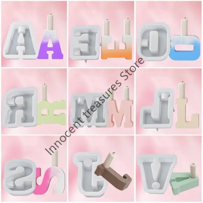 

3XUA силиконовая форма для подсвечника, подсвечник, форма для украшения дома в форме заглавной буквы, формы для самостоятельного