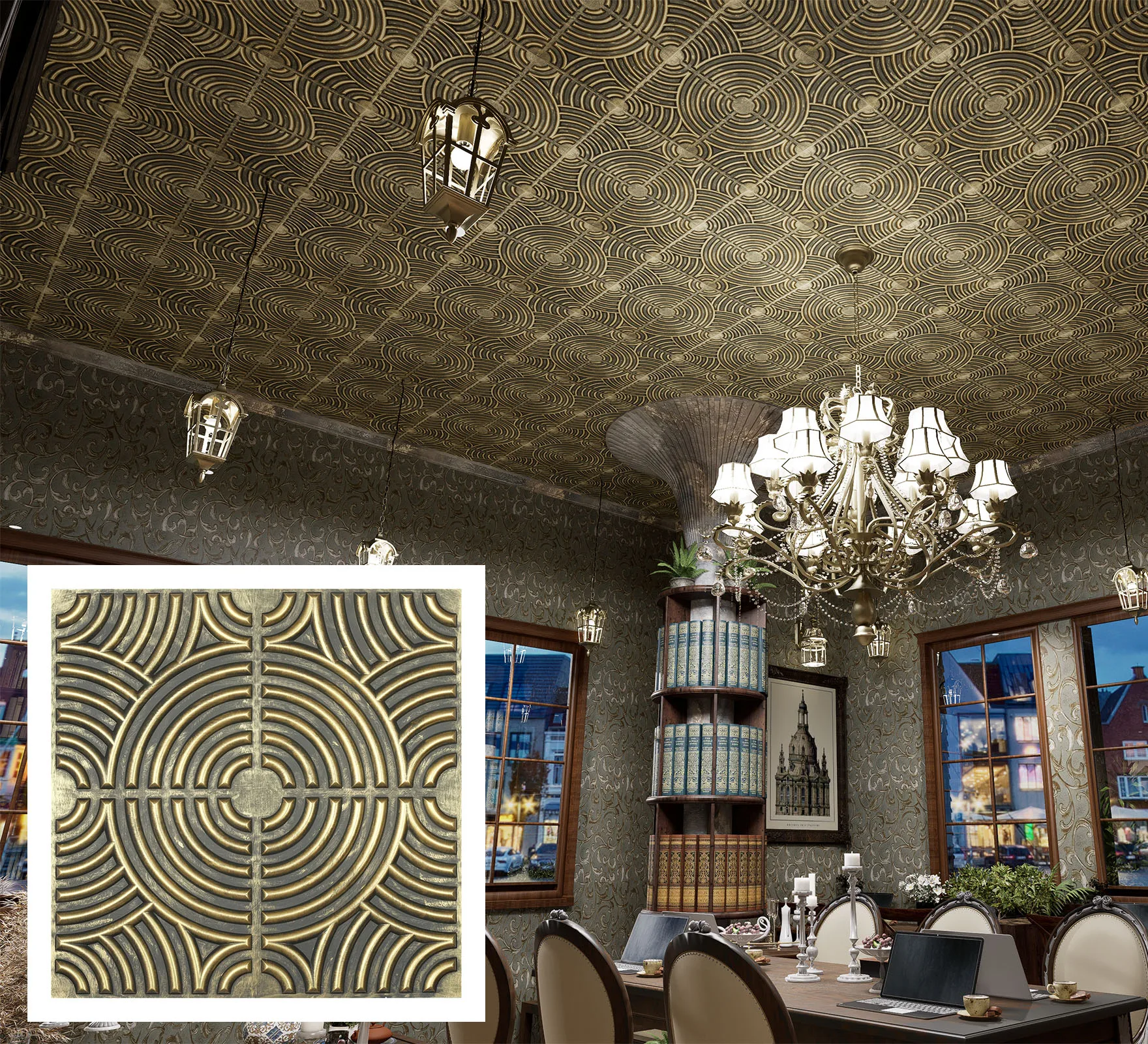 Artistic ceiling tiles Interior decorative panel for Nightclub PL84 10tiles/lot