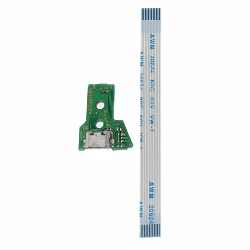 Micro USB Charging Port Socket Circuit Board 12 Pin Flex Ribbon Cable for  JDS-055  Controller