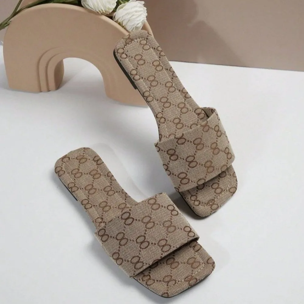 

Denim Slippers for Women Shoes Flat Sandals Peep Toe Ladies Casual Slides Female Beach Slippers Flat Shoes Woman Luxury Sandals