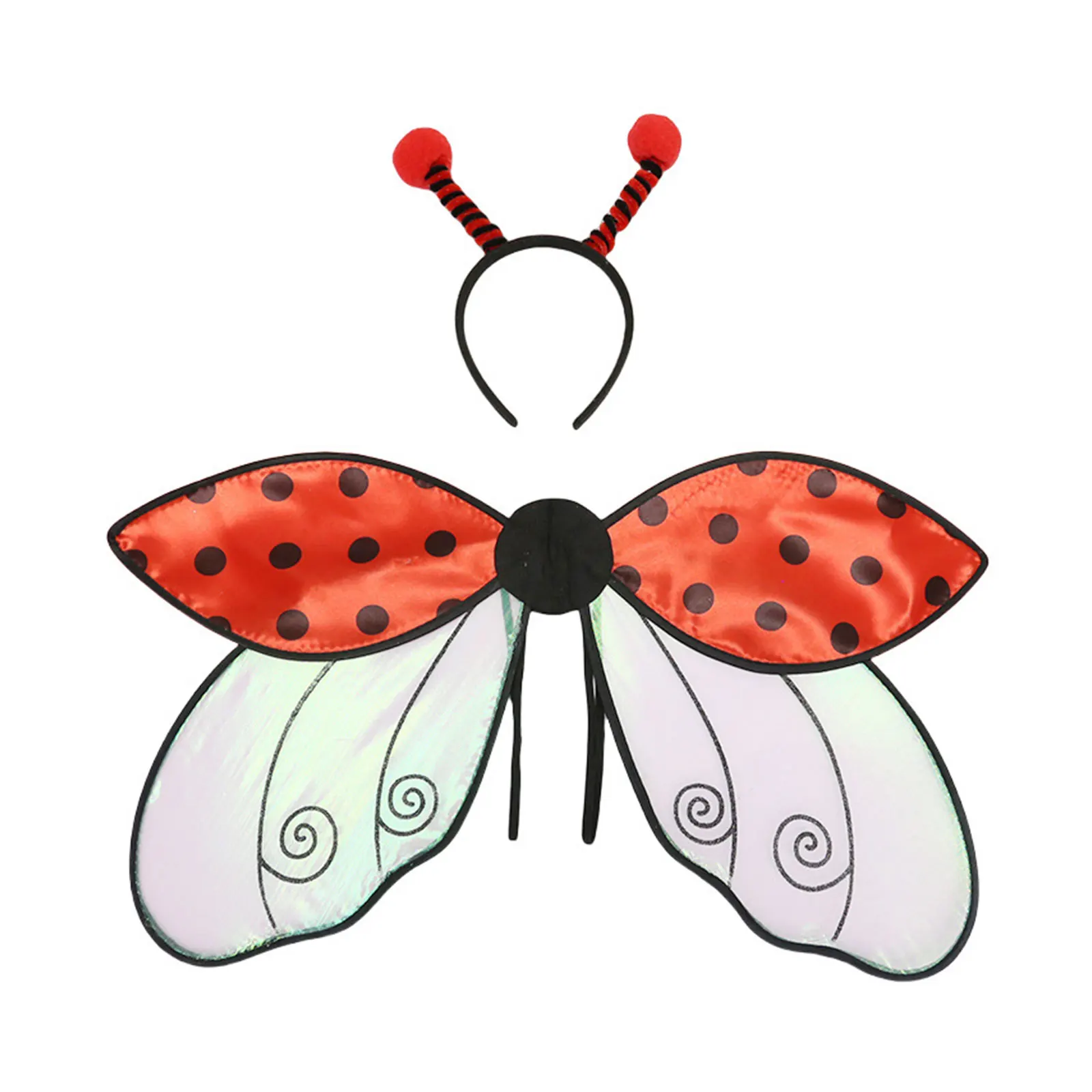 レディバグウィングコスチュームアクセサリーホリデーパーティーマスカレードCOSドレスどんなOcnの女の子や女性にも快適な昆虫コスチューム