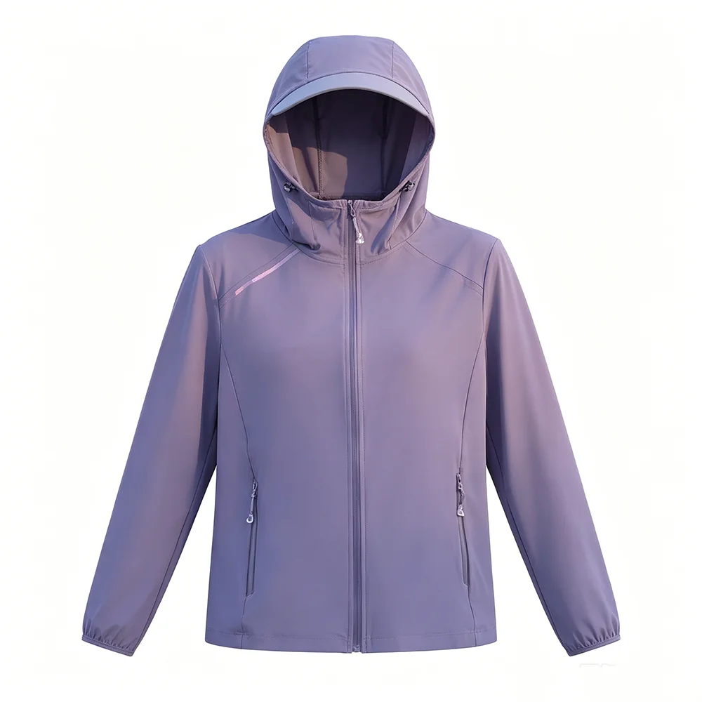 New Women UPF50+ Ice Silk Sunscreen Jacket Summer Outdoor Ultra Thin Breathable Anti UV Skin Coat Casual Outwear Casual Summer