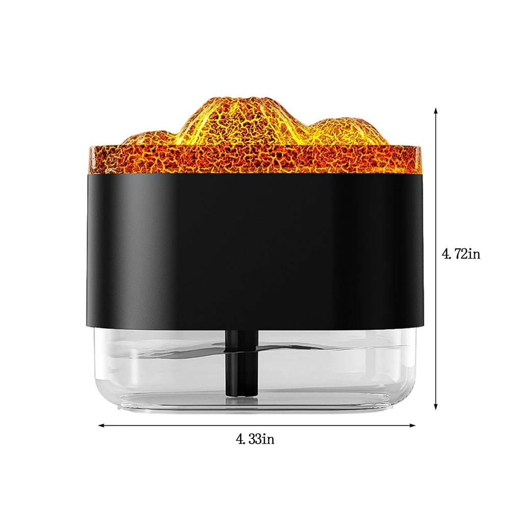 Difusor de llama para aromaterapia, difusor de aceite esencial con luz de ambiente, humidificador de niebla fría de 300Ml para el hogar y la Oficina, B