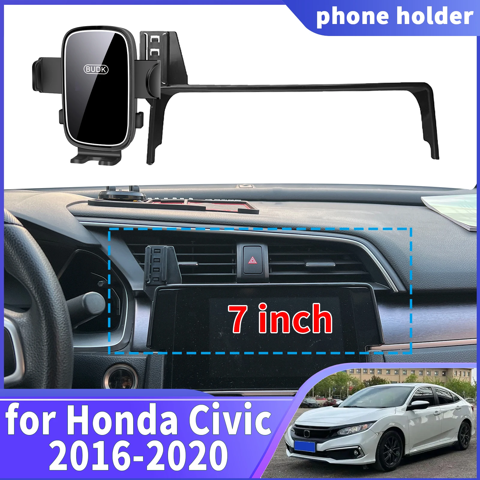 

fit for Honda Civic 2016 2017-2020 Hatchback TYPE R Navigation Phone Holder Mount Customized Car accessoires
