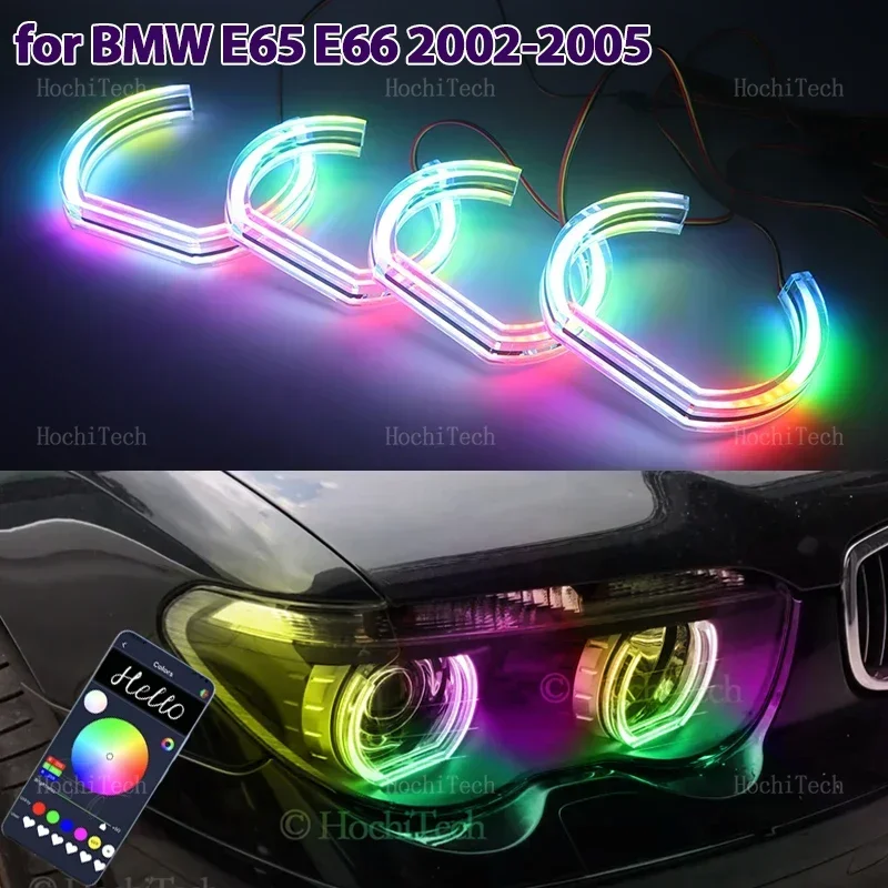 

Для BMW 7-й серии E65 E66, предварительно фейслинг 2002-2005, динамический автомобильный Стайлинг, многоцветное управление через приложение, светодиодное кольцо, указатель поворота в стиле DTM