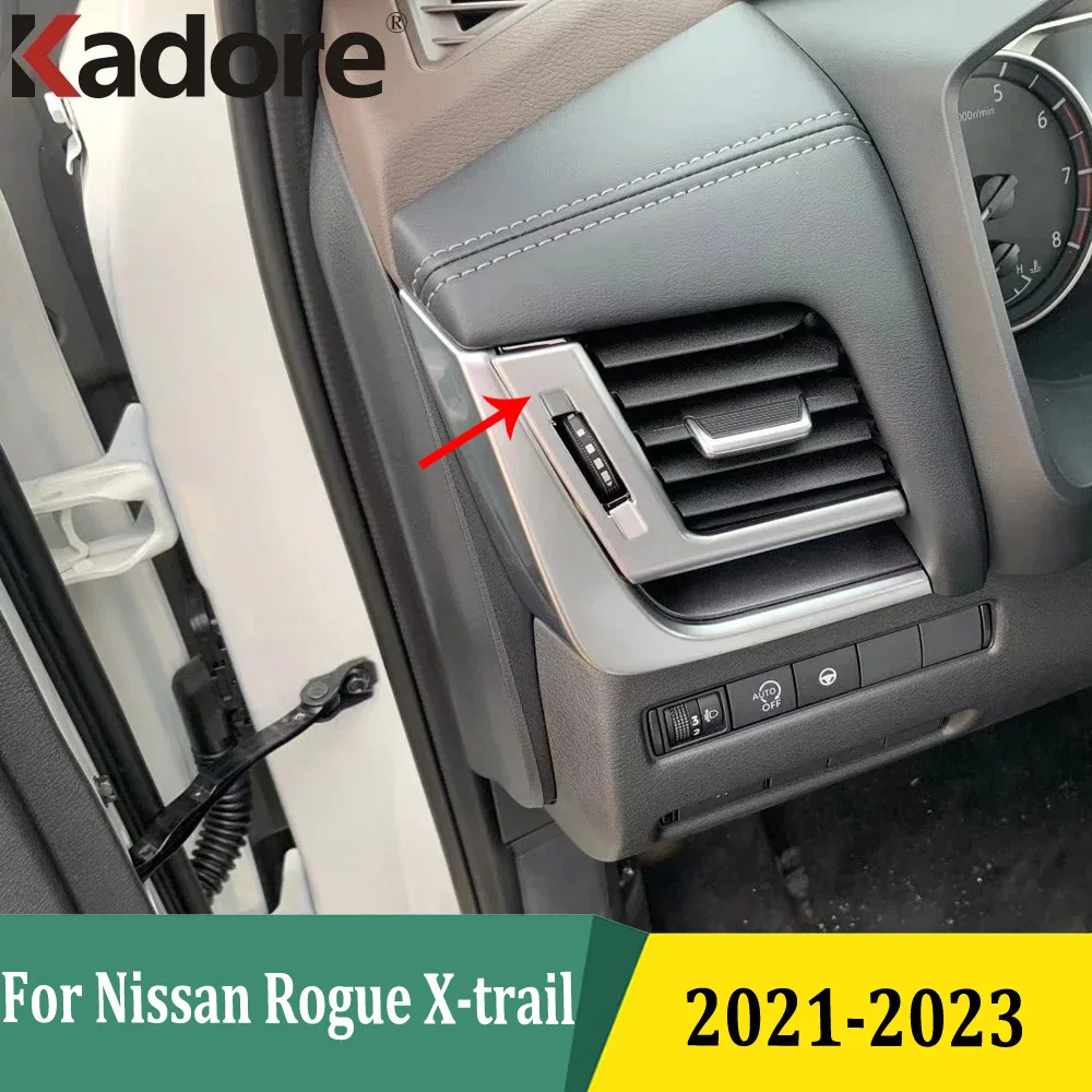 

For Nissan Rogue X-trail 2021 2022 2023 Matte Front Side Air Vent Outlet Covers Trims Sticker Interior Car Accessories 2pcs
