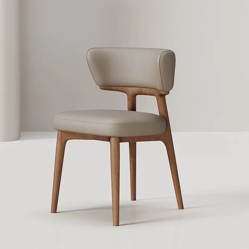 Dining Chairs Scandinavian Solid Wood Chair Small Backrest Kitchen Love Patio Nordic Relaxing Sillas Para Comedor Outdoor image 3