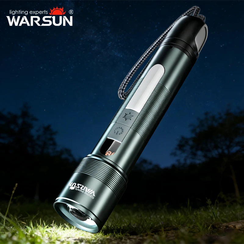 WARSUN фонарик 1000 лм светодиодный аккумулятор перезаряжаемый многофункциональный уличный фонарик портативный масштабируемый светильник для кемпинга