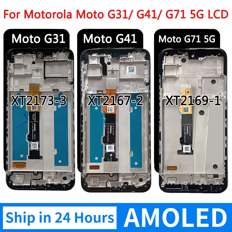 AMOLED For Motorola Moto G31 XT2173-3 LCD Touch Screen Digitizer For Moto G41 XT2167-2 Display Touch For Moto G71 XT2169-1 LCD