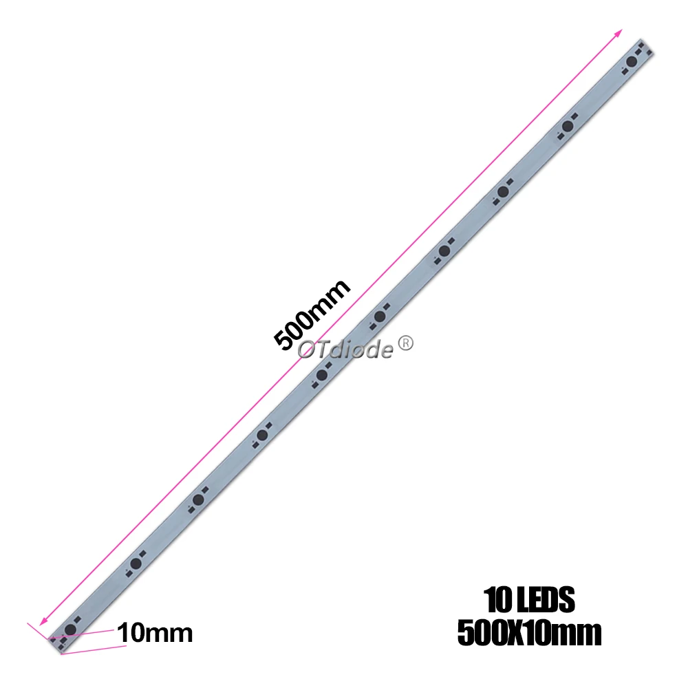 1-10pcs 1W 3W 5W LED Aluminum Base Plate 130mm 150mm 300mm 400mm 500mm 595mm PCB Board For 1 3 5 7 10 12 15 W Watt Light Beads
