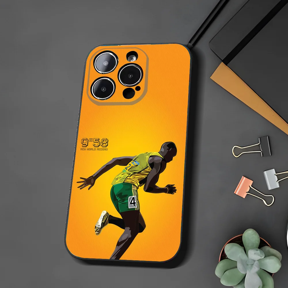 Usain B-Bolt Phone Case For Iphone 15 11 13 14 Pro Max 7 8 Plus X Xr Xs Max Se2020 12mini Cover Case