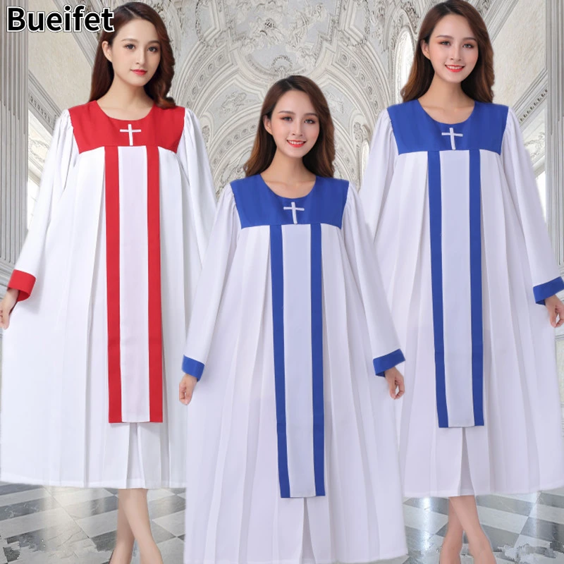 

Christ Jesus Taught The Holy Clothes Long Sleeve Holy Verse Christian Costume Church Choir Singing High Quality Christian Robe