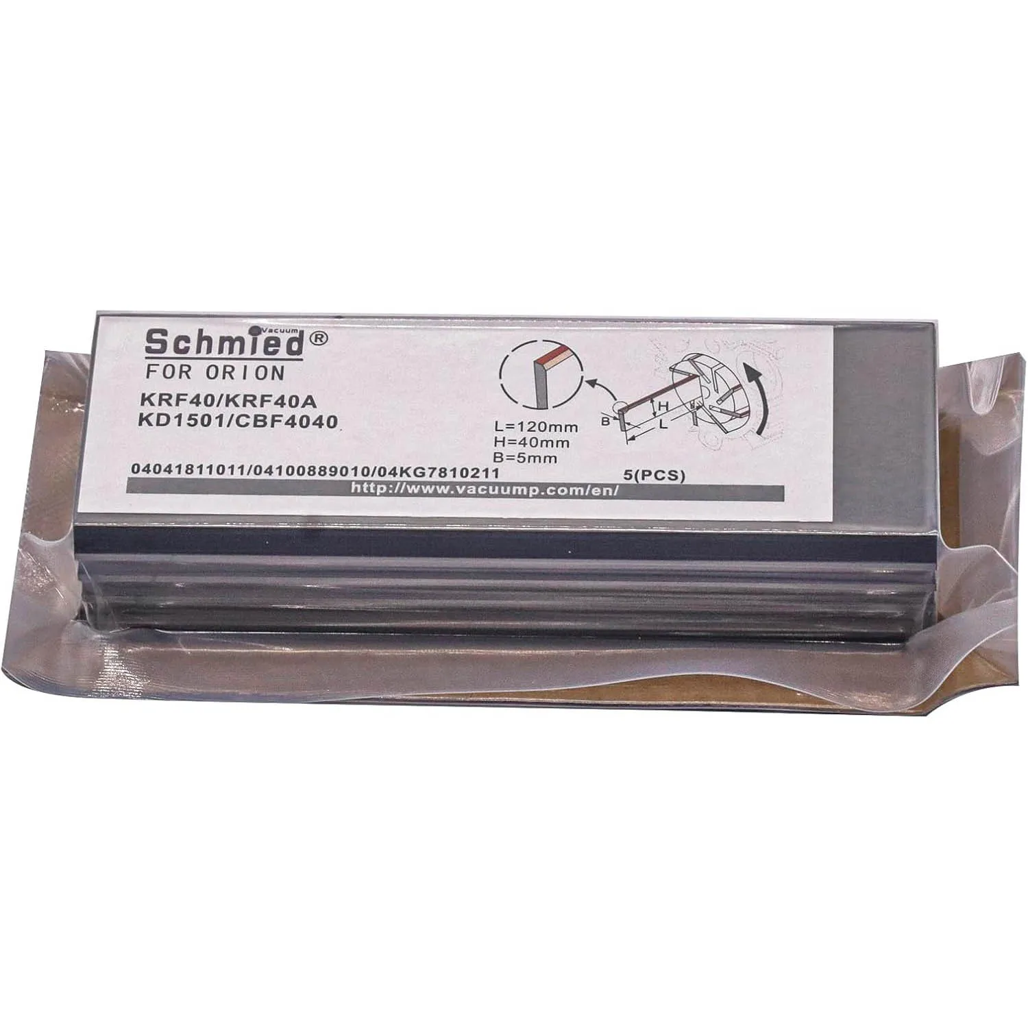 5 Pack Vane 04041811011 04100889010 04KG7810211 for ORION Vacuum Pump KRF40, KRF40A, KD1501, CBF4040, 120-40-5mm
