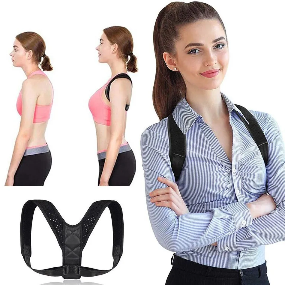 WorthWhile Posture Corrector Adjustable Back Brace Shoulder Protector Belt Support Men Women Gym Fitness Back Care Guard Strap