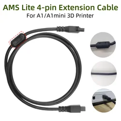 For Bambu Lab AMS Lite 1M 4-pin Extension Cable For Bambu Lab A1/A1mini 3D Printer