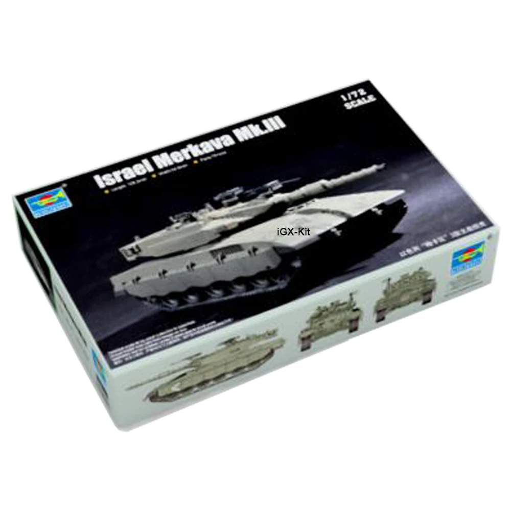 Trumpeter 07103 1/72 Scale Israel Merkava Mk III Main Battle Tank MBT Child Toy Plastic Assembly Building Handicraft Model Kit