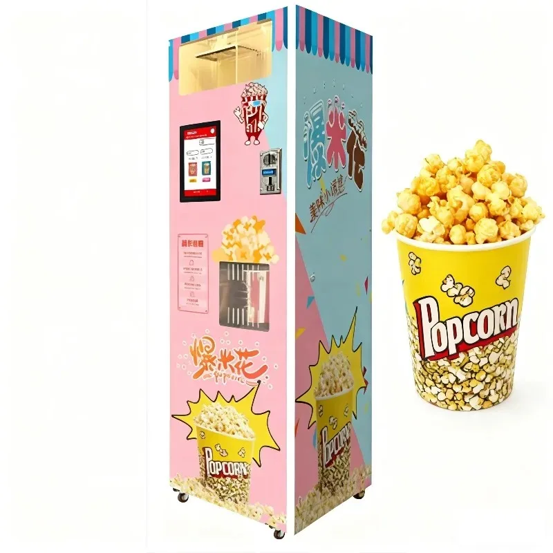 Customized Best Sale Intelligent High Technical Automatic Popcorn Maker Pop Corn Machine Snack Food Popcorn Machine Vending