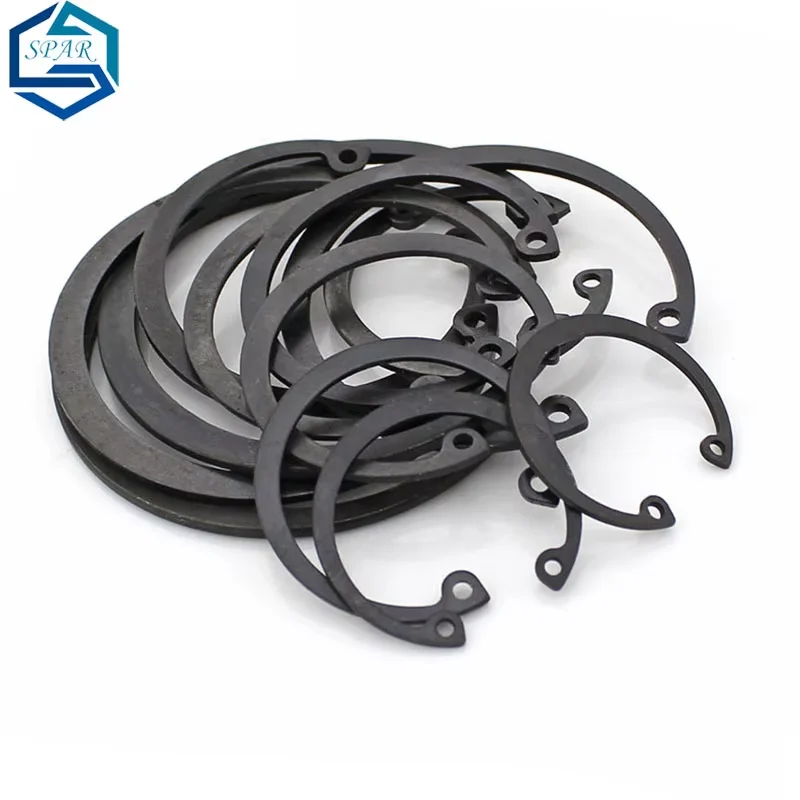 Circlip for Holes 65 Manganese Steel Inner Circlip C Type Retaining Ring Hole Clamp Elastic Retaining Ring for Hole M3-M150