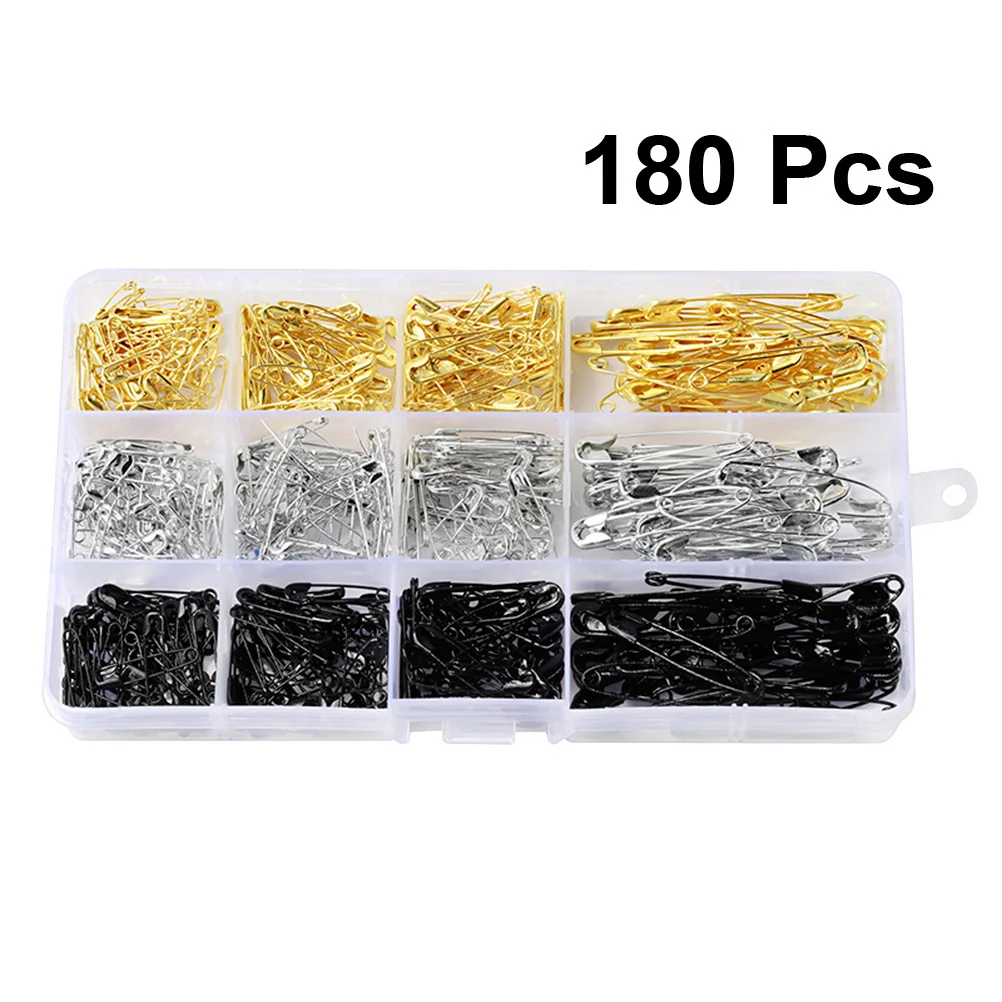 

540pcs Assorted Small Safety Pins Set 000# 00# 0# 2# Metal Buckle Pin For Clothing Fabric Diy Crafts Sewing Needlework Holders