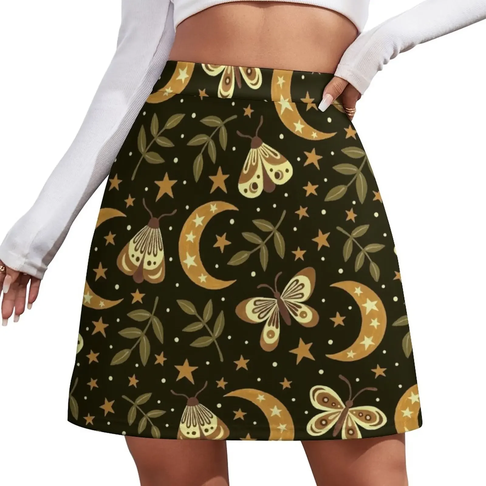 

Moons and moths Mini Skirt Woman clothing Skirt pants japanese kawaii clothes