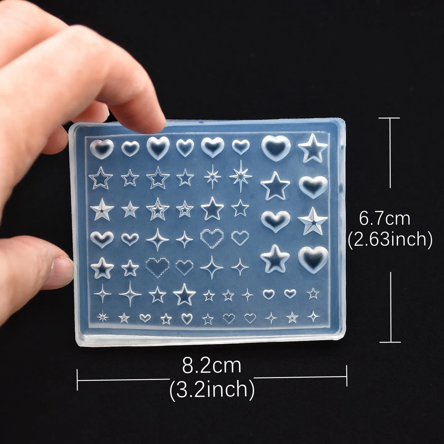 SNASAN Silicone Mold For Nail Art DIY Handmade Tool Star Heart Ocean Conch Shell Flowers