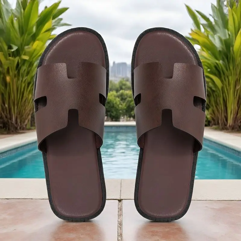 Neue Herren-Alltagsschuhe, Badezimmer- und Outdoor-Freizeitsandalen, rutschfest und verschleißfest, leichte, coole Herren-Slipper. – Detail 3