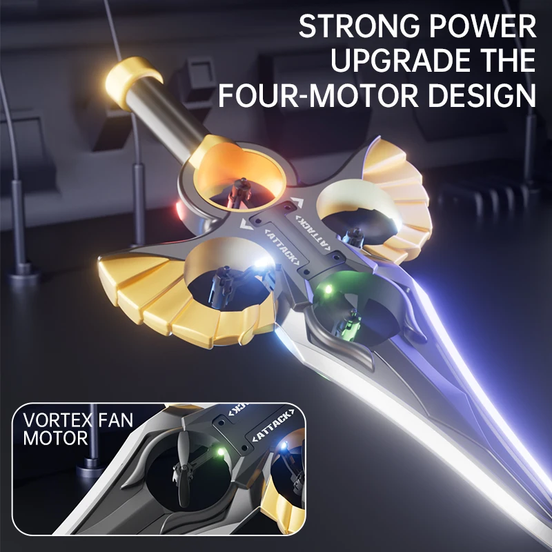 2025 DWi Creative รูปแบบบินดาบรีโมทคอนโทรล Quadcopter ของเล่นเด็กขั้นสูง Surround Fighter เครื่องบิน DROP Resistance