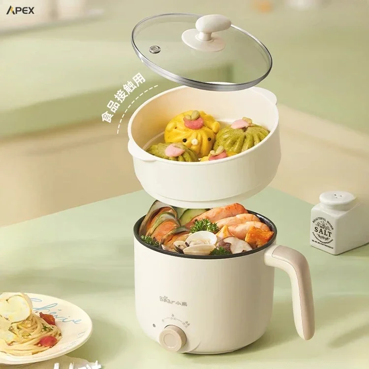 

Dormitory electric cooker. Small and multi-function integrated pot. Can be used for steaming and cooking instant noodles.