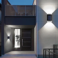 Wall Hanging LED Solar Powered Warm/White Light Fashion Outside Wall Light Decor For Garden Balcony