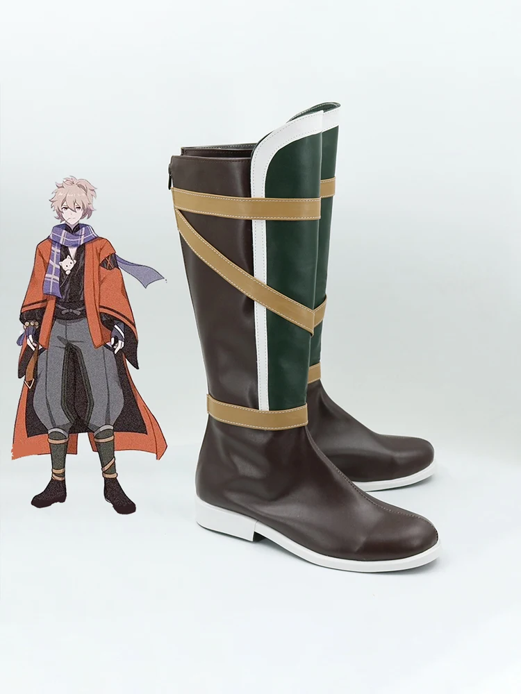 Genshin Impact Kazuha Busen Freund Tomo Cosplay Schuhe Frauen Männer Tomo Cos braun Anime Mode Cosplay Stiefel