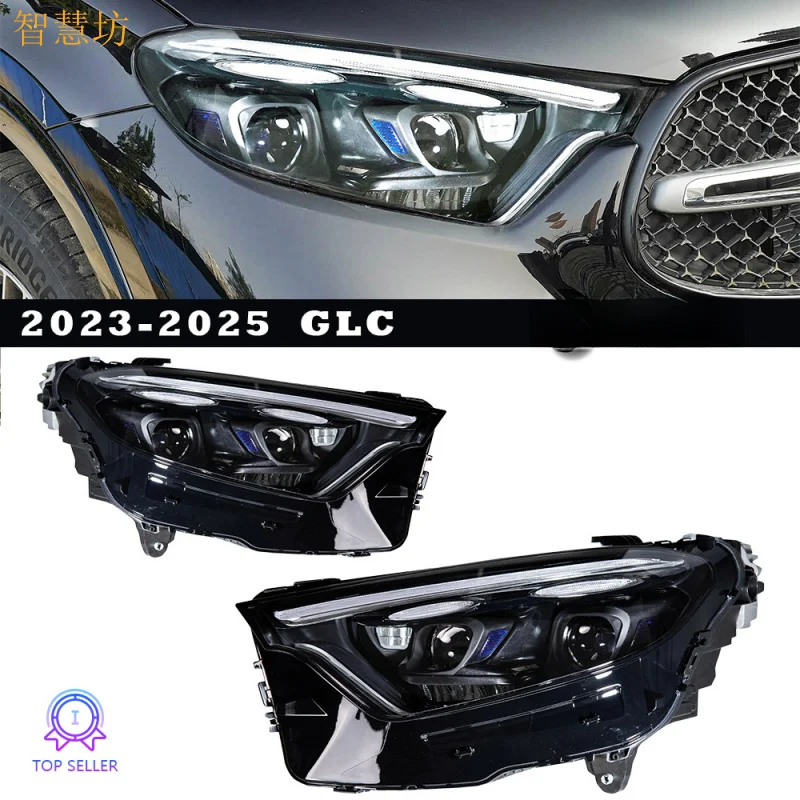 Suitable for 23-25 Mercedes-Benz GLC Headlight Assembly X254 High-End Dynamic Welcome Scanning Laser Matrix Lens Light