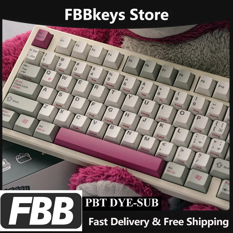 

FBB Keycaps Retro Style PBT Customized Mechanical Keyboard Keycap MX Switches OEM PC Laptop DIY Accessories Cherry Profile