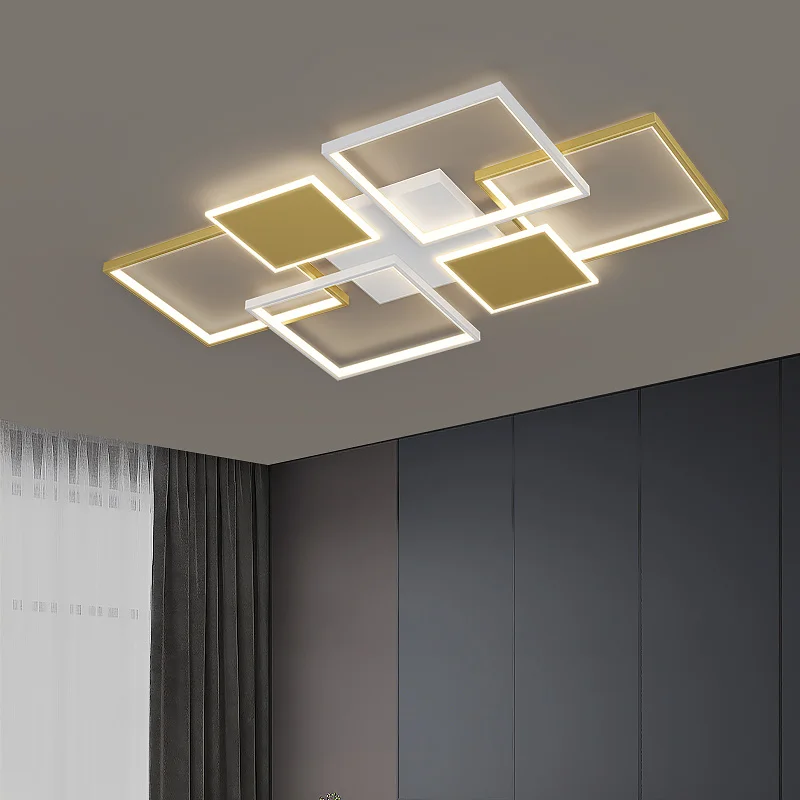 Busmos Modern Minimalist Led Chandelier for Living Room Hall Bedroom Kitchen Lustre Black White Indoor Home Design Ceiling Lamp