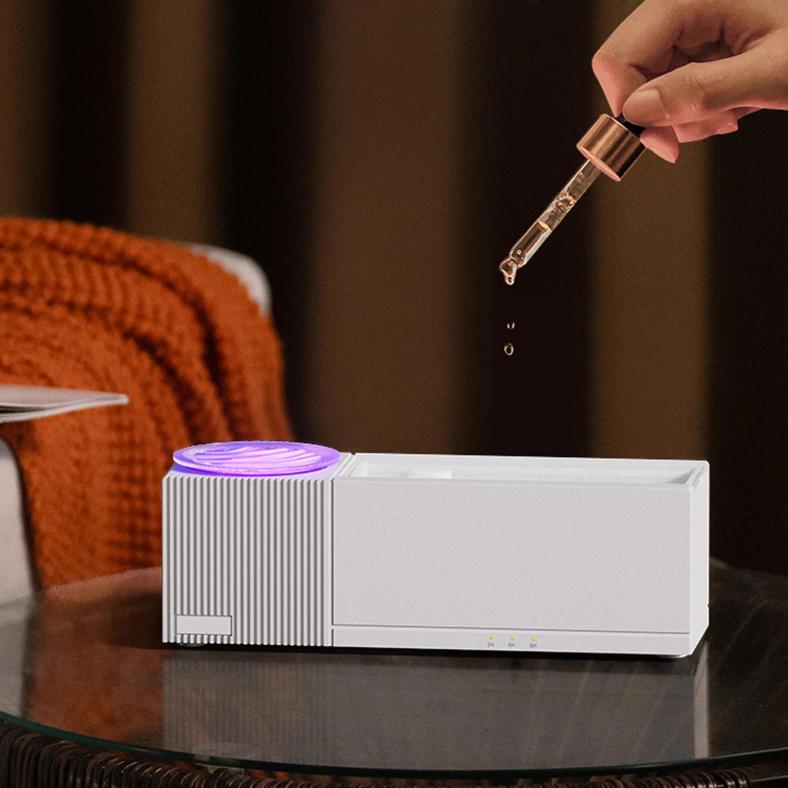 لهب موزع الهواء المرطب مع المحيط موجة العارض ضوء المنزل الاسترخاء رائحة المرطب لهب التلقائي العطر الناشر #5