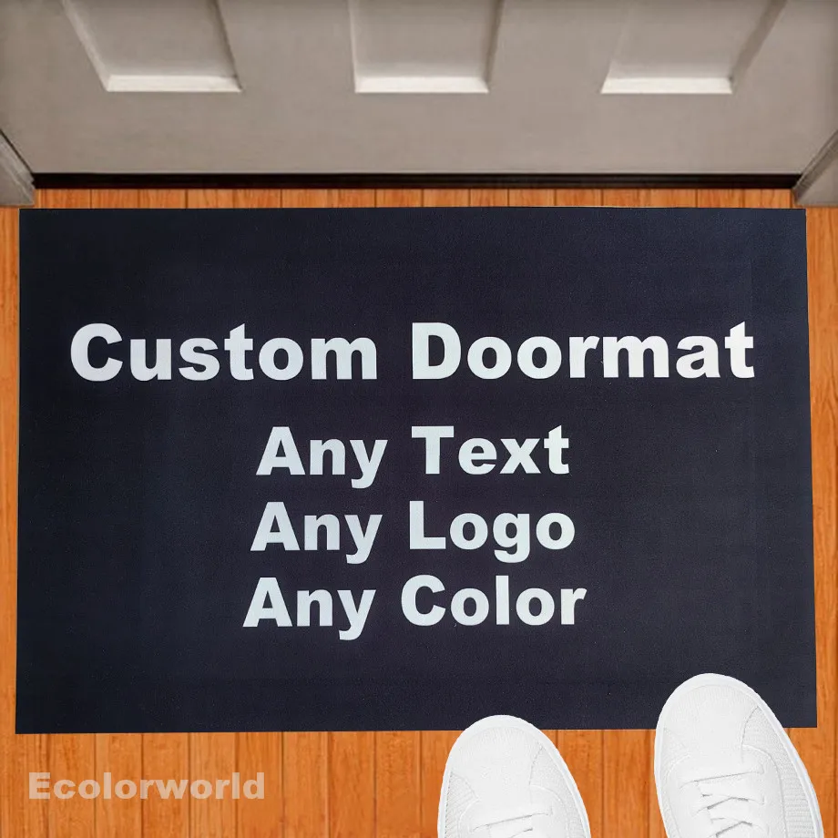 

Personalized Doormat Custom Mat Rug Welcome Floor Mats Carpet Anti-slip Rubber Any Color Any Text Logo Home Decor Accessory