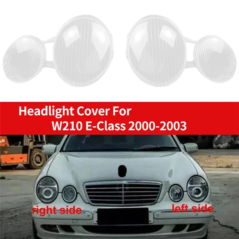 AEA7-Car العلوي قذيفة غطاء مصباح غطاء للعدسات الشفافة غطاء المصباح لبنز W210 E200 E240 E320 E430 1999-2003