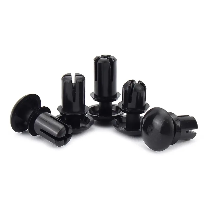 50/100/200 Stück R2024-R4070 Schwarze Nylon-Pressknöpfe, Kunststoff-R-Typ-Expansionsnieten, PC-Board-Kunststoff-Befestigungselemente – Detail 8