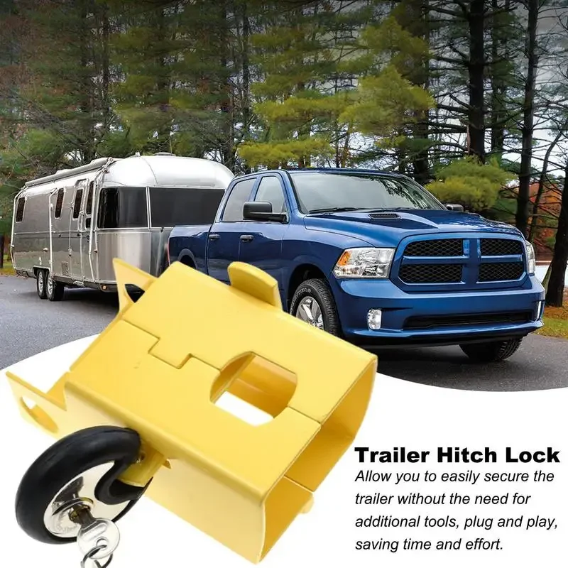 Trailer Coupler Lock Strong Weatherproof Trailer Hitch Lock Generic Trailer Hitch Pin Lock Adjustable Anti-Theft